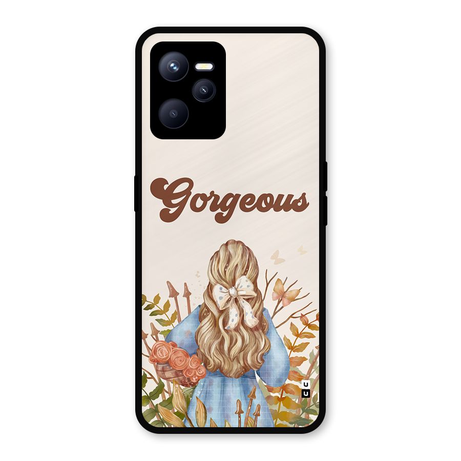 Gorgeous Girl Metal Back Case for Realme C35