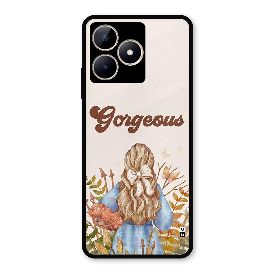 Gorgeous Girl Metal Back Case for Realme C53