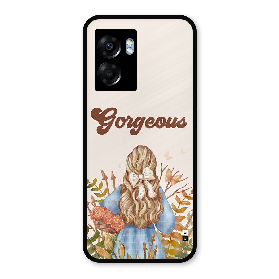 Gorgeous Girl Metal Back Case for Realme Narzo 50 5G
