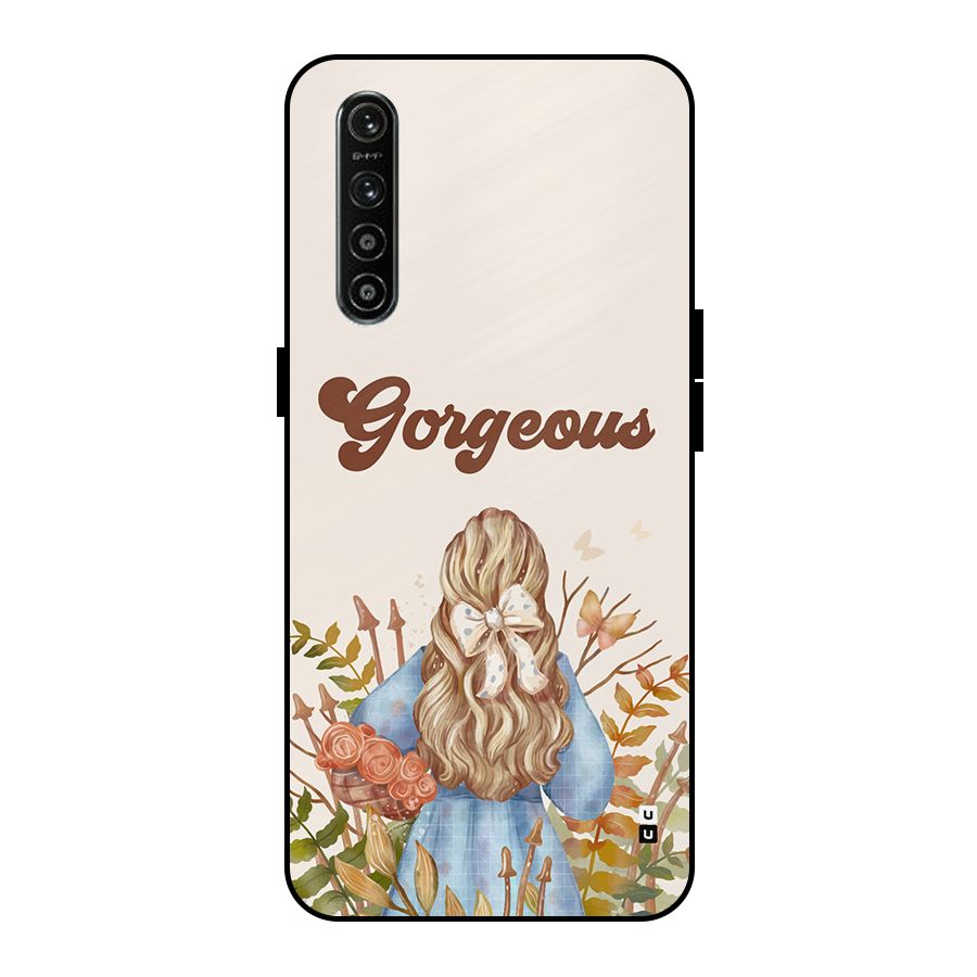 Gorgeous Girl Metal Back Case for Realme XT