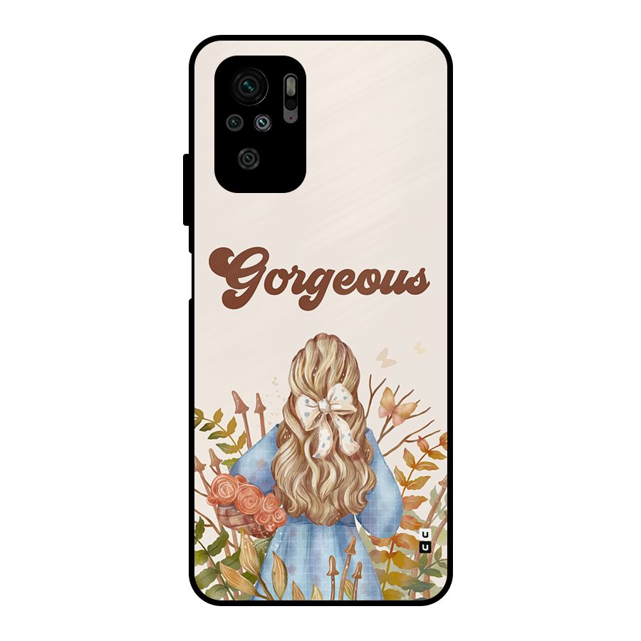 Gorgeous Girl Metal Back Case for Redmi Note 10S