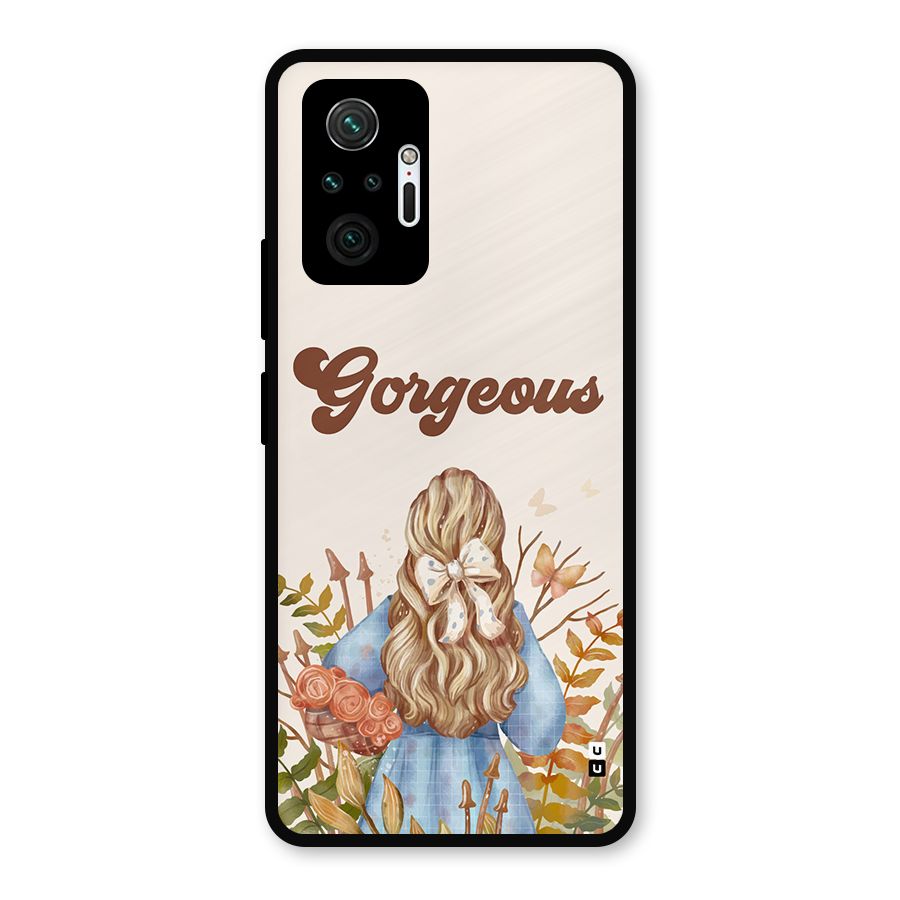 Gorgeous Girl Metal Back Case for Redmi Note 10 Pro Max