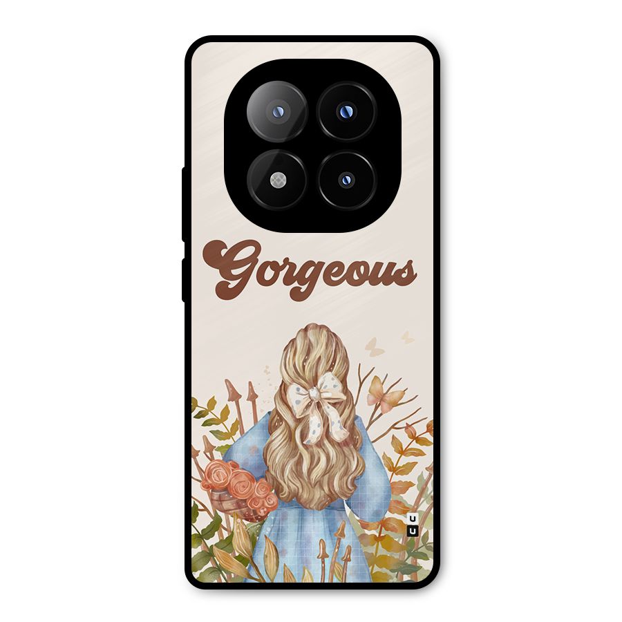 Gorgeous Girl Metal Back Case for Redmi Note 14 Pro Plus 5G