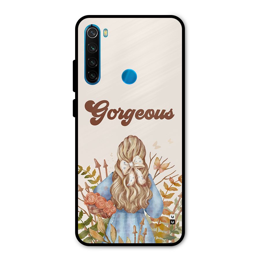 Gorgeous Girl Metal Back Case for Redmi Note 8
