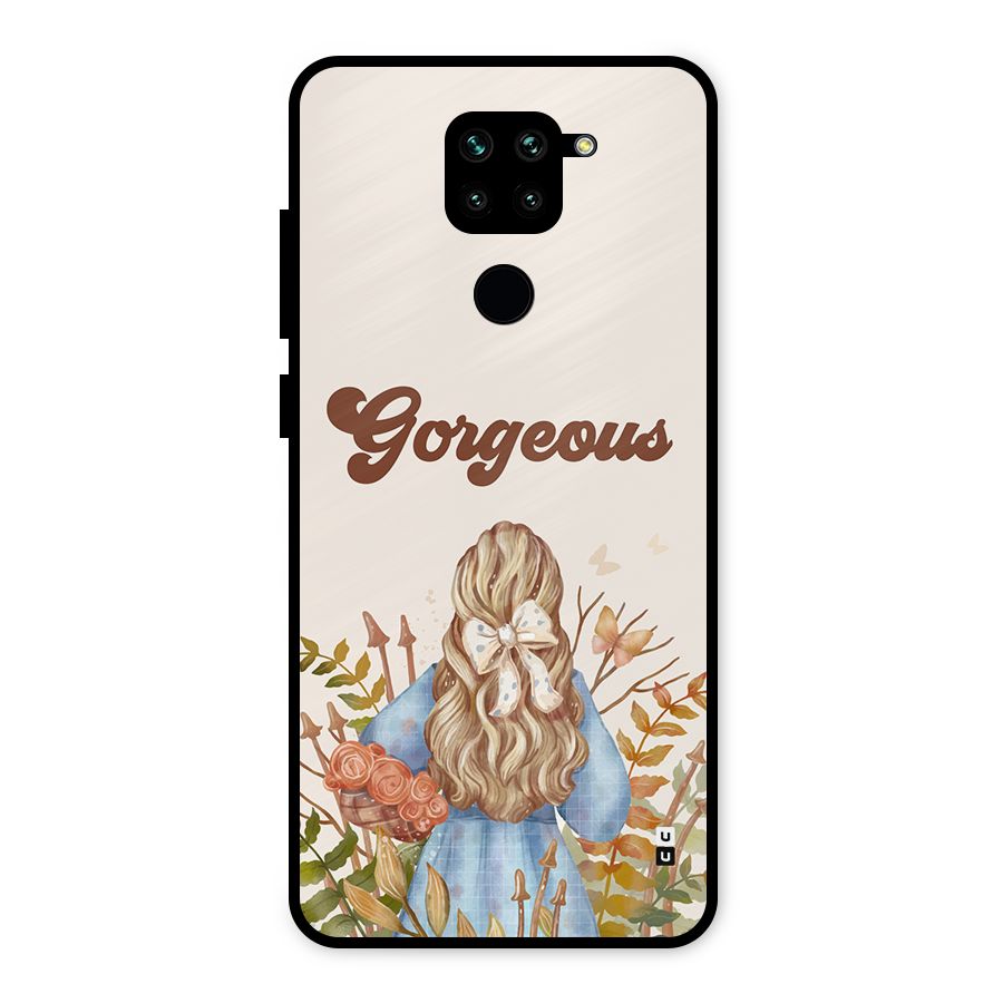 Gorgeous Girl Metal Back Case for Redmi Note 9