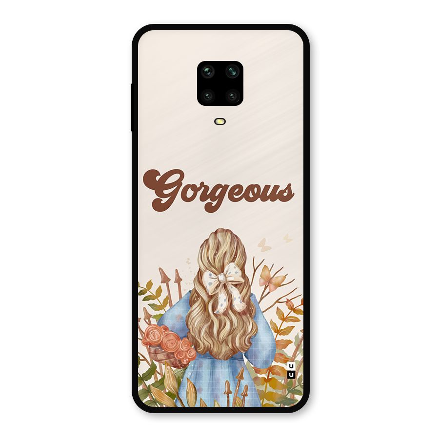 Gorgeous Girl Metal Back Case for Redmi Note 9 Pro