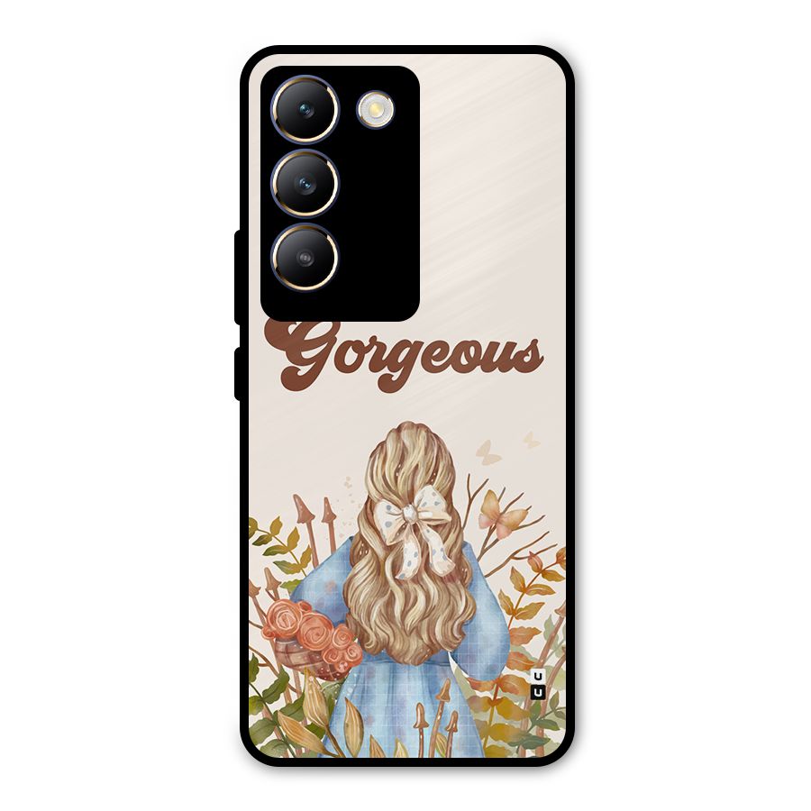 Gorgeous Girl Metal Back Case for Vivo T3 5G