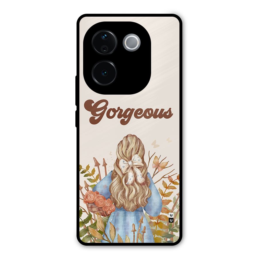 Gorgeous Girl Metal Back Case for Vivo T3 Pro
