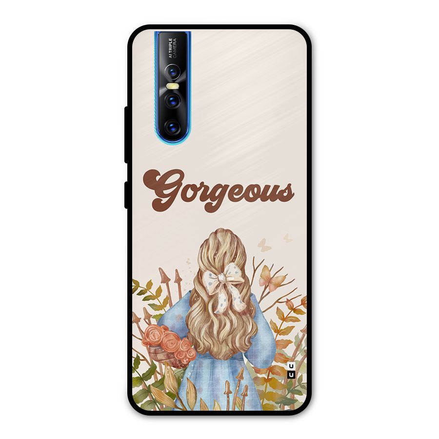 Gorgeous Girl Metal Back Case for Vivo V15 Pro