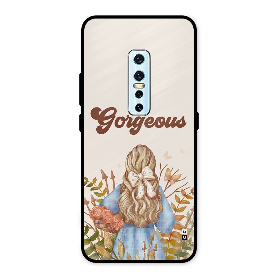 Gorgeous Girl Metal Back Case for Vivo V17 Pro