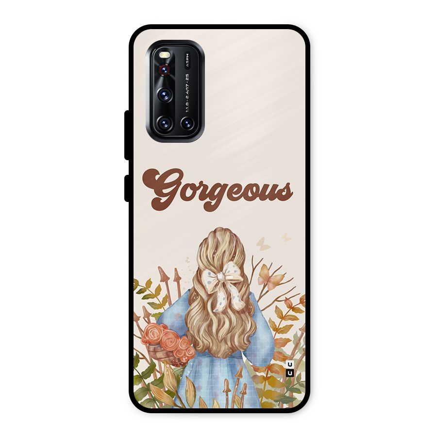 Gorgeous Girl Metal Back Case for Vivo V19