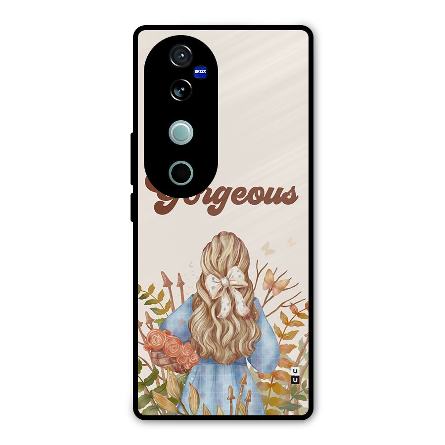 Gorgeous Girl Metal Back Case for Vivo V40