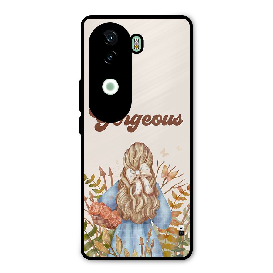 Gorgeous Girl Metal Back Case for Vivo V40e