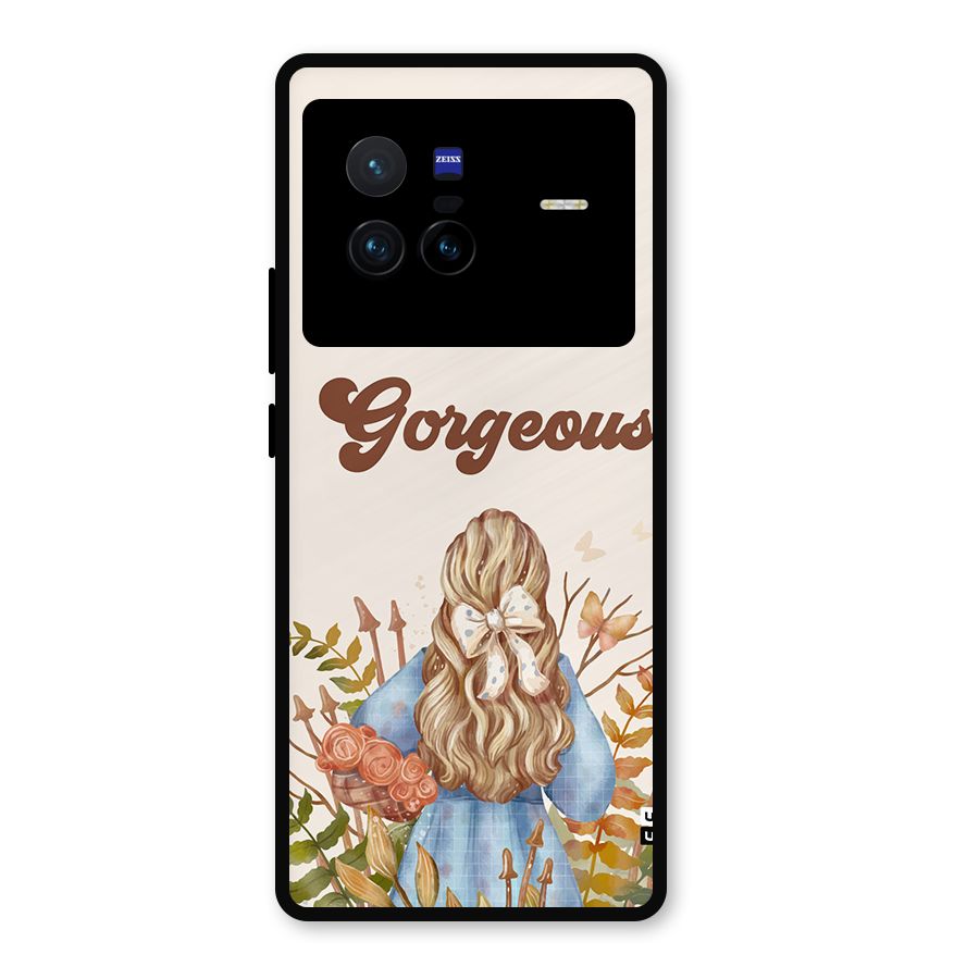 Gorgeous Girl Metal Back Case for Vivo X80