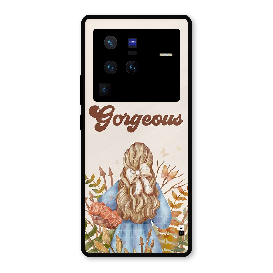 Gorgeous Girl Metal Back Case for Vivo X80 Pro
