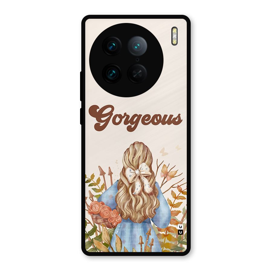 Gorgeous Girl Metal Back Case for Vivo X90 Pro