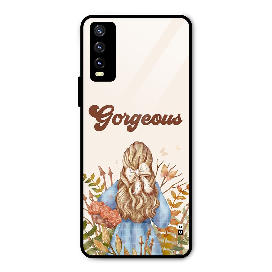 Gorgeous Girl Metal Back Case for Vivo Y20