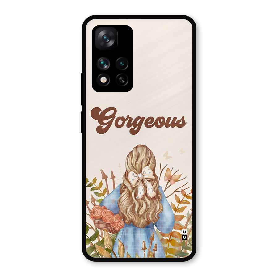Gorgeous Girl Metal Back Case for Xiaomi 11i Hypercharge 5G
