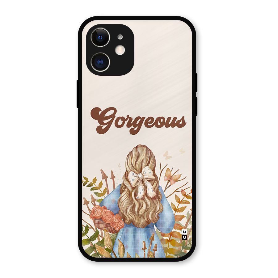 Gorgeous Girl Metal Back Case for iPhone 12