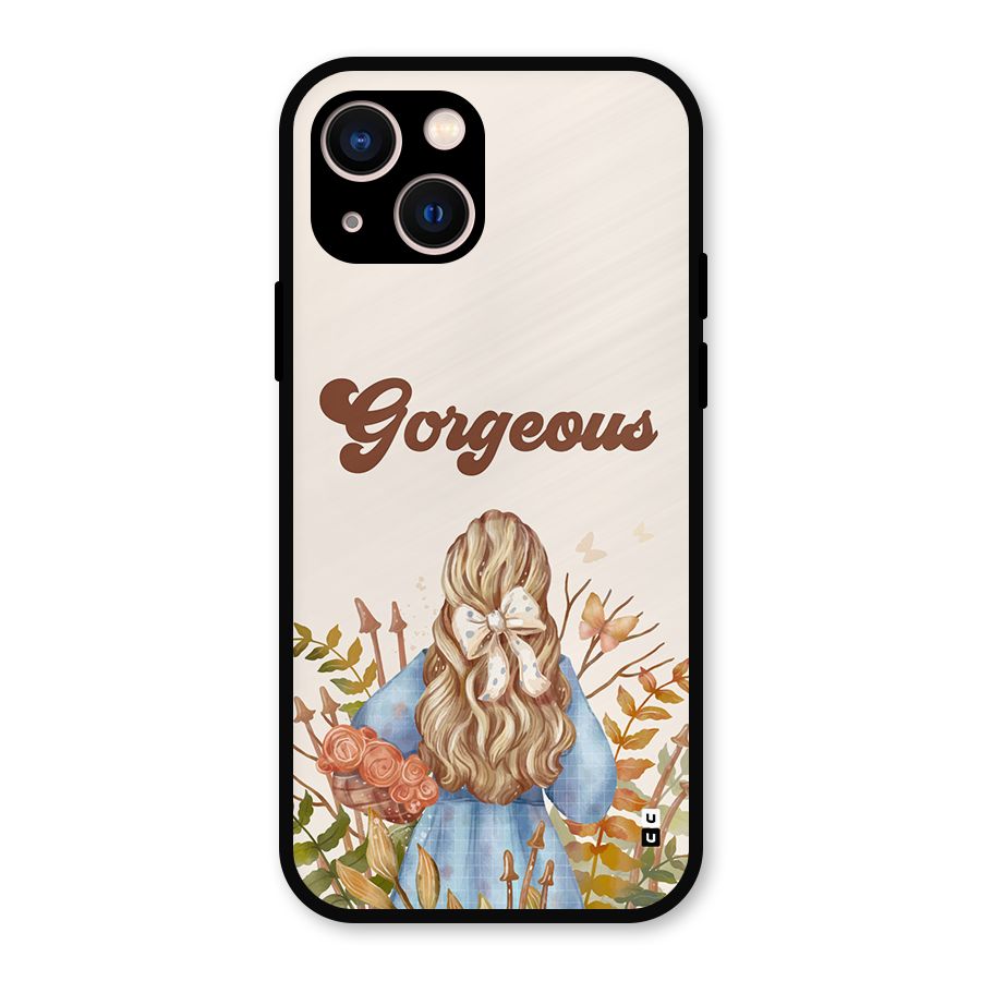 Gorgeous Girl Metal Back Case for iPhone 13