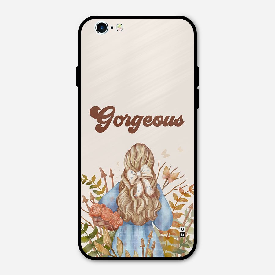 Gorgeous Girl Metal Back Case for iPhone 6 6s