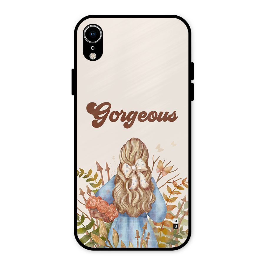 Gorgeous Girl Metal Back Case for iPhone XR