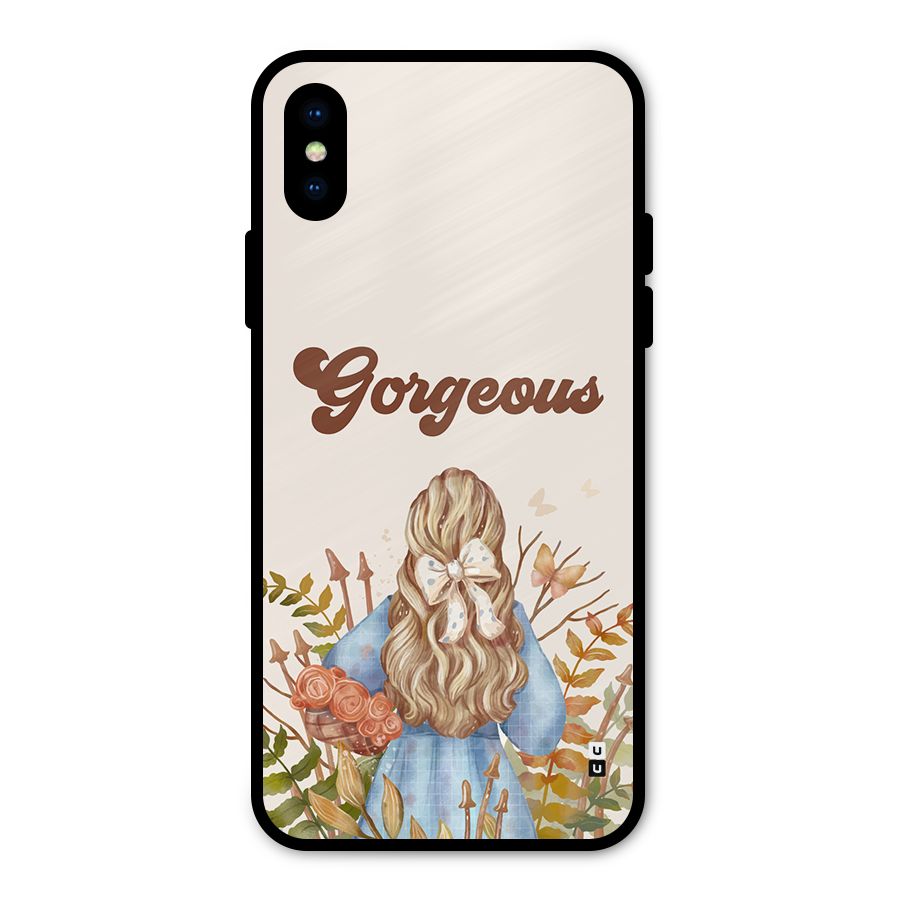 Gorgeous Girl Metal Back Case for iPhone XS