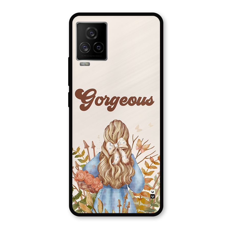 Gorgeous Girl Metal Back Case for iQOO 7 Legend 5G