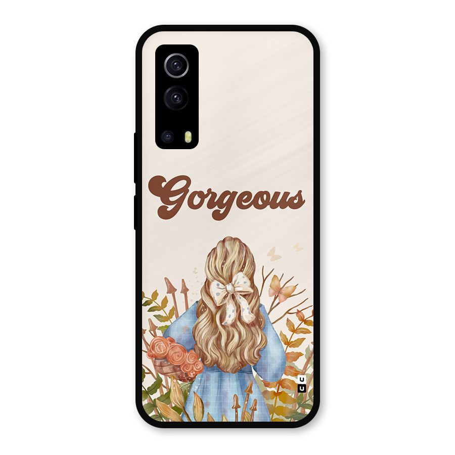 Gorgeous Girl Metal Back Case for iQOO Z3