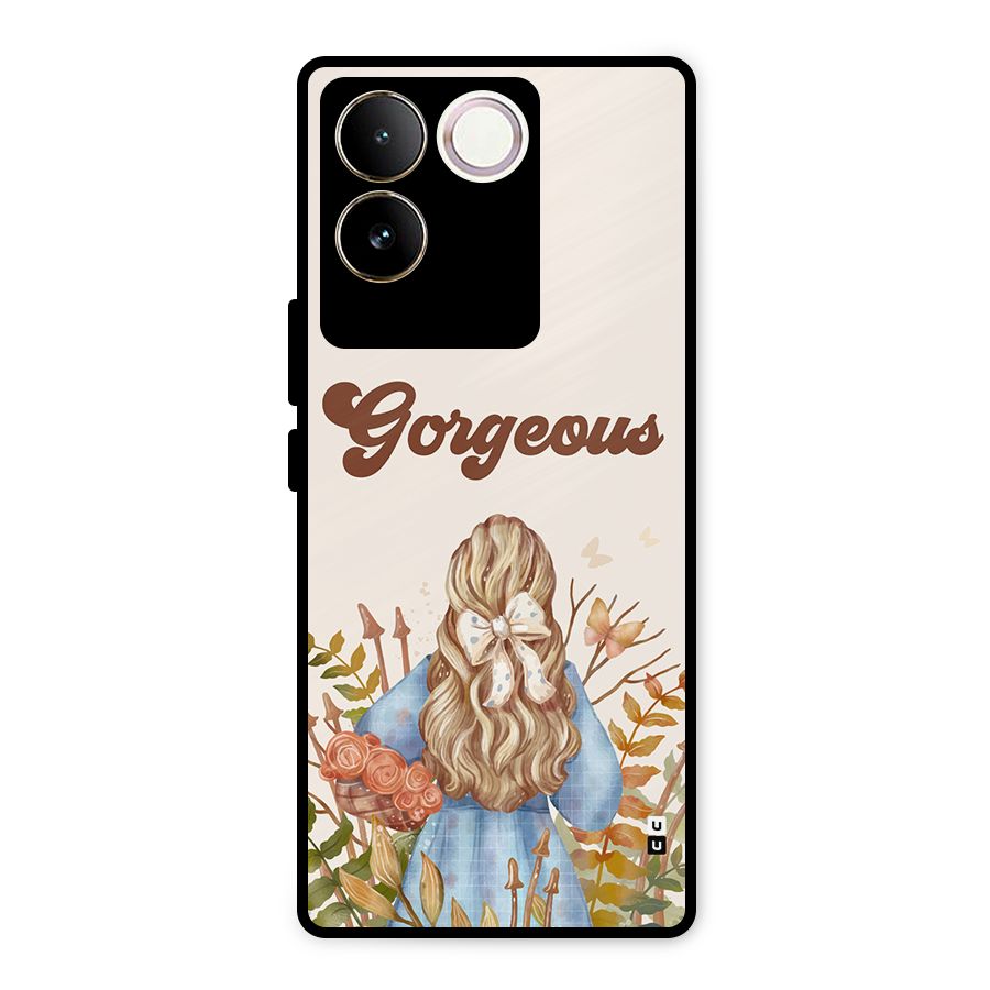 Gorgeous Girl Metal Back Case for iQOO Z7 Pro