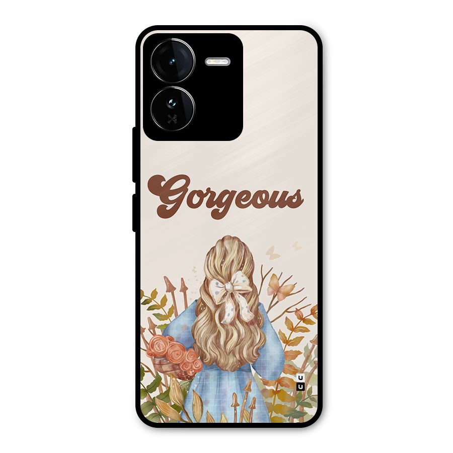 Gorgeous Girl Metal Back Case for iQOO Z9