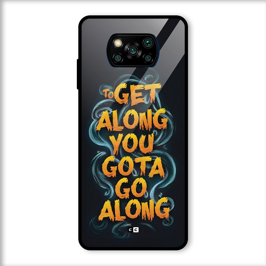 Gota Go Along Glass Back Case for Poco X3