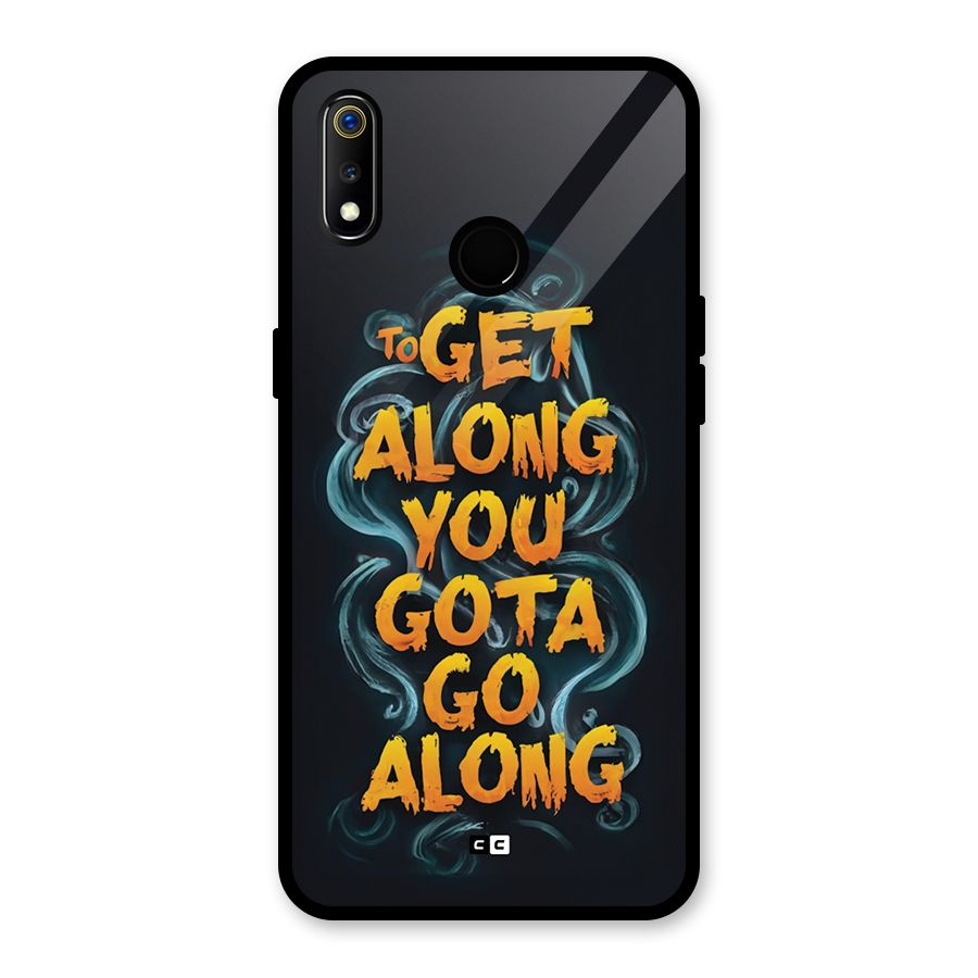 Gota Go Along Glass Back Case for Realme 3i