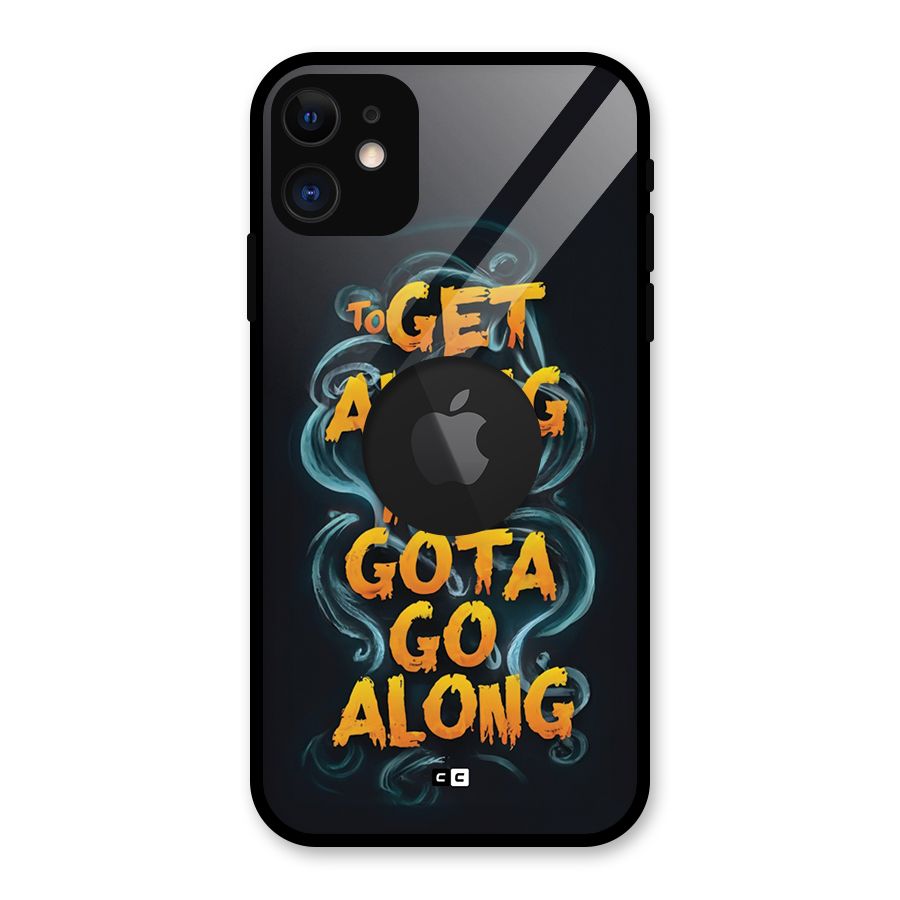 Gota Go Along Glass Back Case for iPhone 11 Logo Cut