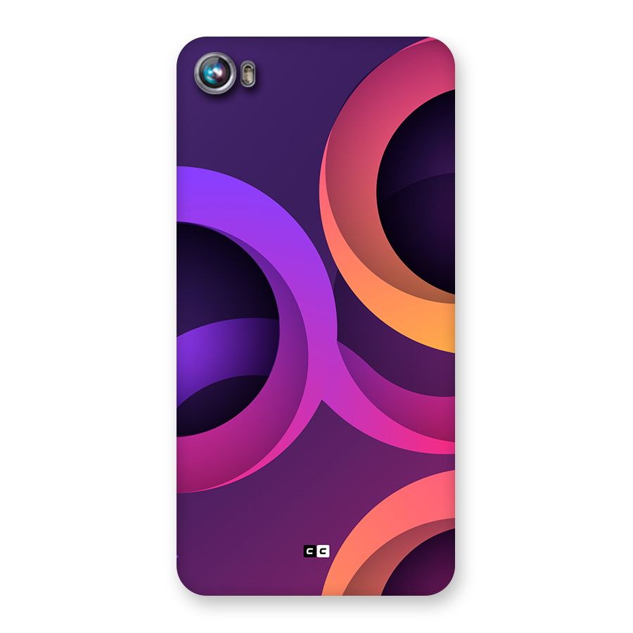Gradient Rings Back Case for Canvas Fire 4 (A107)