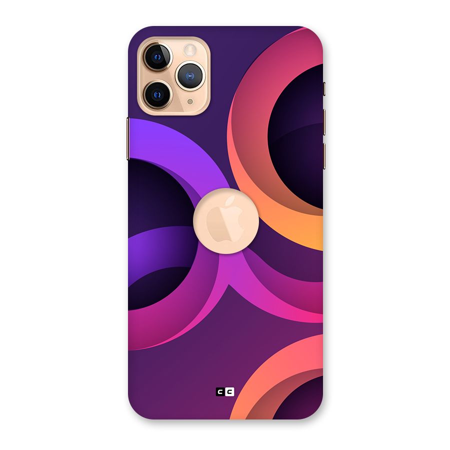 Gradient Rings Back Case for iPhone 11 Pro Max Logo Cut