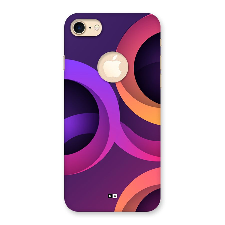 Gradient Rings Back Case for iPhone 7 Logo Cut