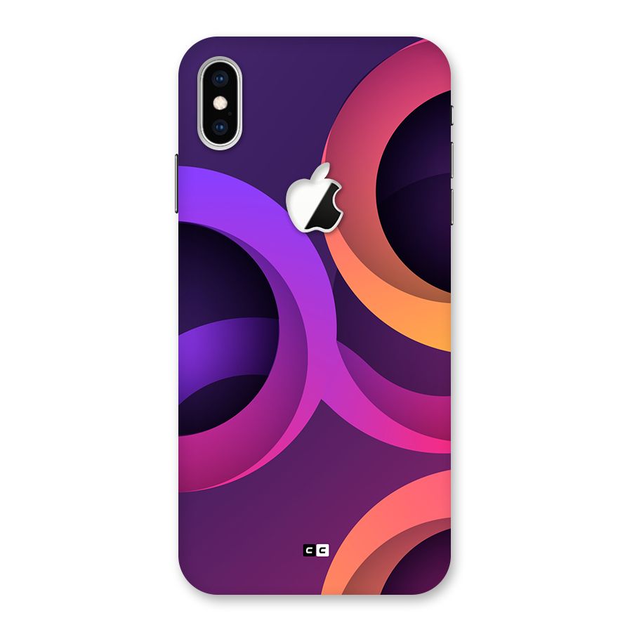 Gradient Rings Back Case for iPhone XS Max Apple Cut