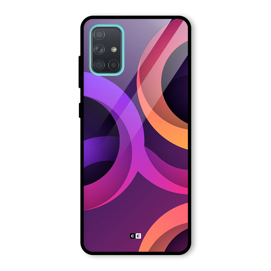 Gradient Rings Glass Back Case for Galaxy A71