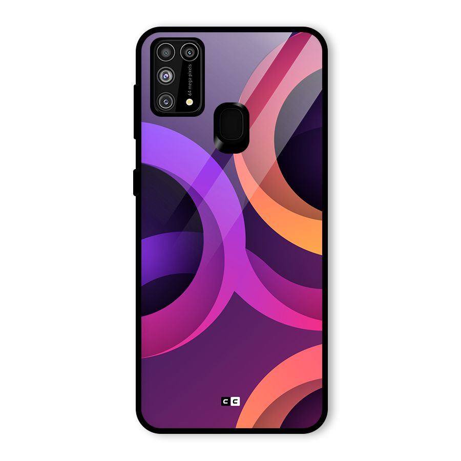 Gradient Rings Glass Back Case for Galaxy F41