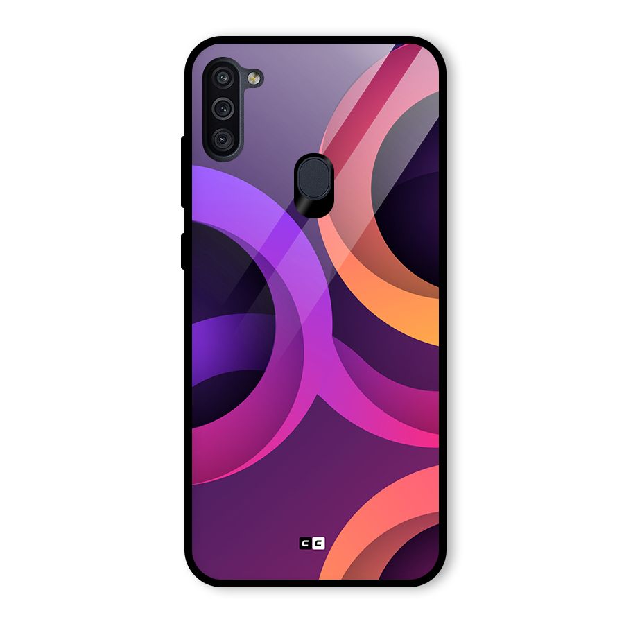 Gradient Rings Glass Back Case for Galaxy M11