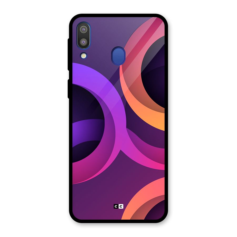 Gradient Rings Glass Back Case for Galaxy M20