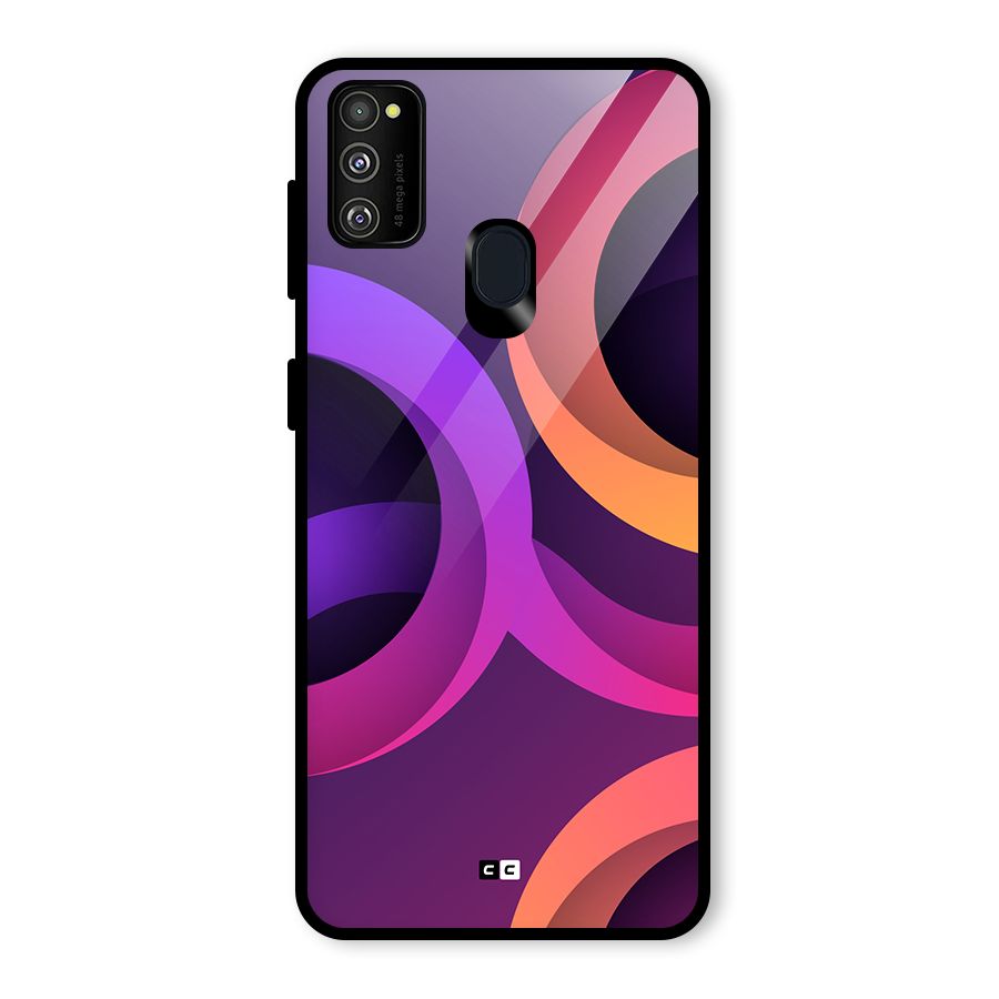 Gradient Rings Glass Back Case for Galaxy M21