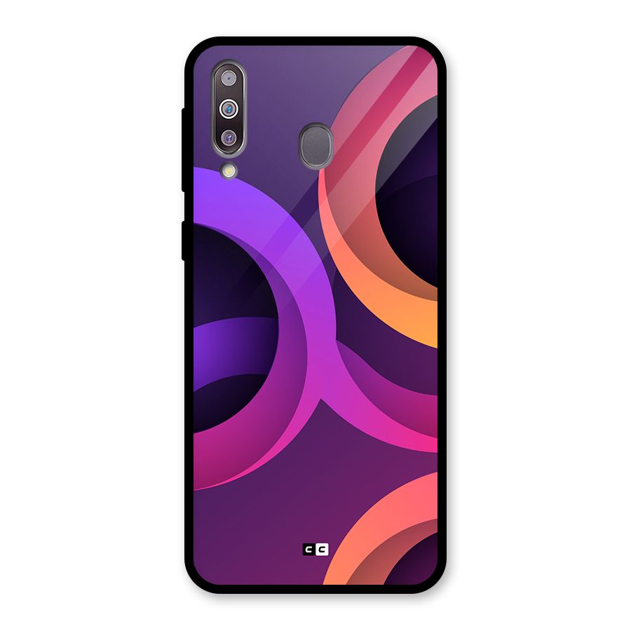 Gradient Rings Glass Back Case for Galaxy M30