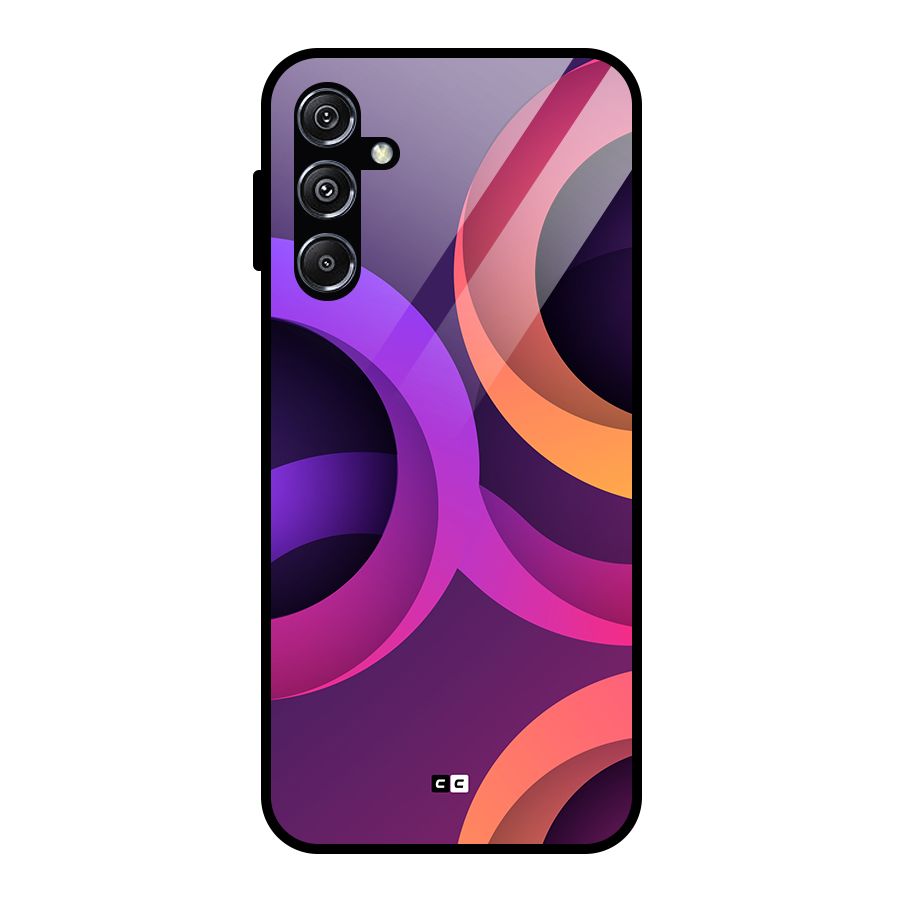 Gradient Rings Glass Back Case for Galaxy M34 5G