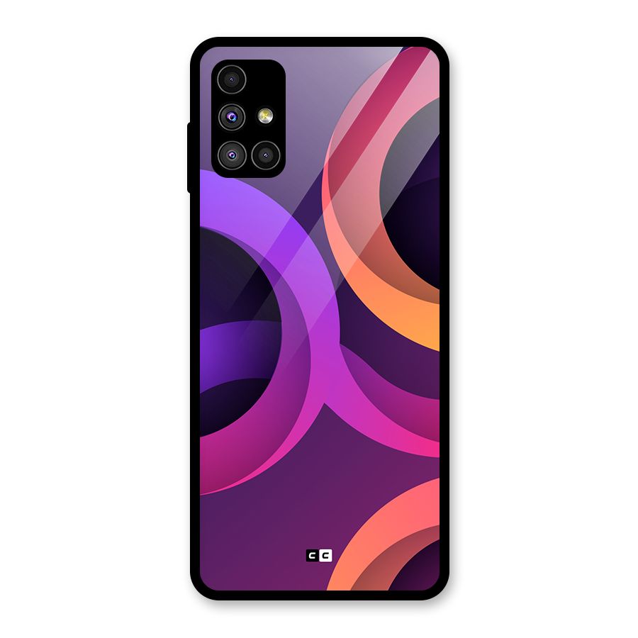 Gradient Rings Glass Back Case for Galaxy M51