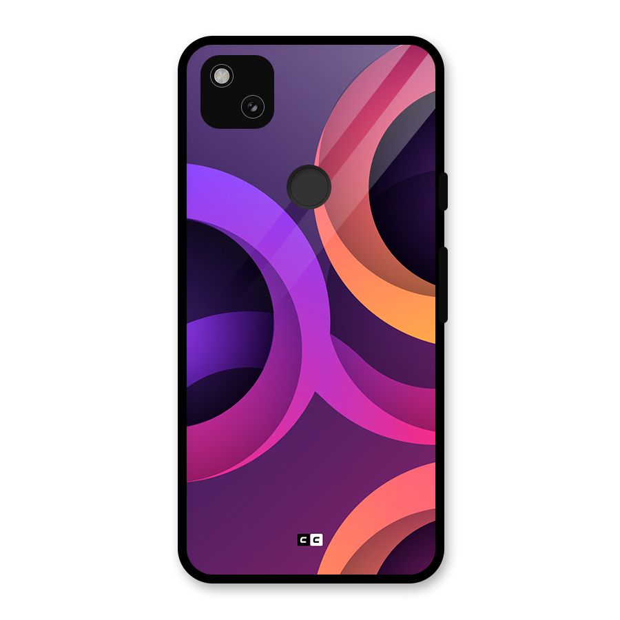Gradient Rings Glass Back Case for Google Pixel 4a
