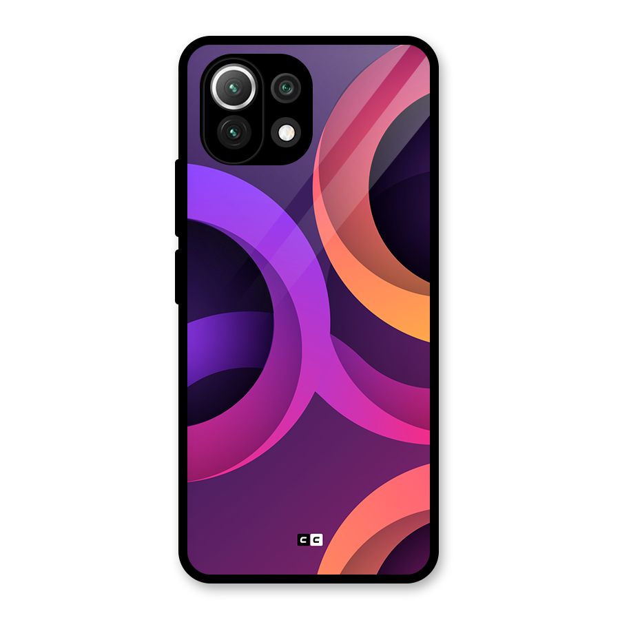 Gradient Rings Glass Back Case for Mi 11 Lite NE 5G