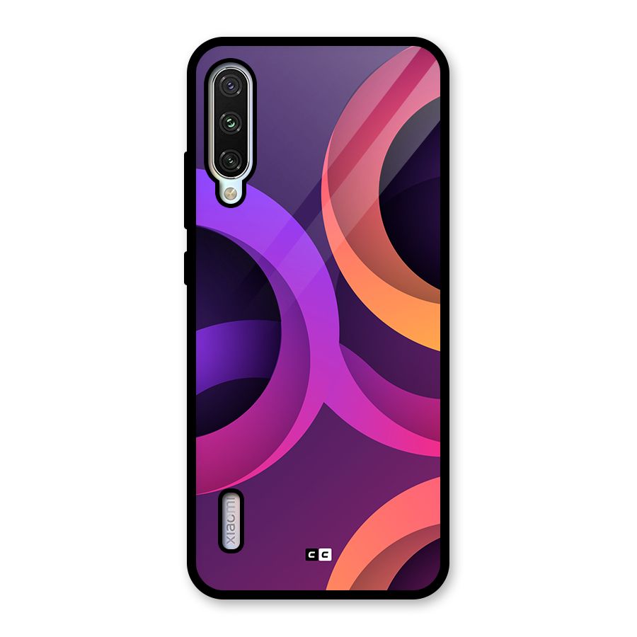 Gradient Rings Glass Back Case for Mi A3