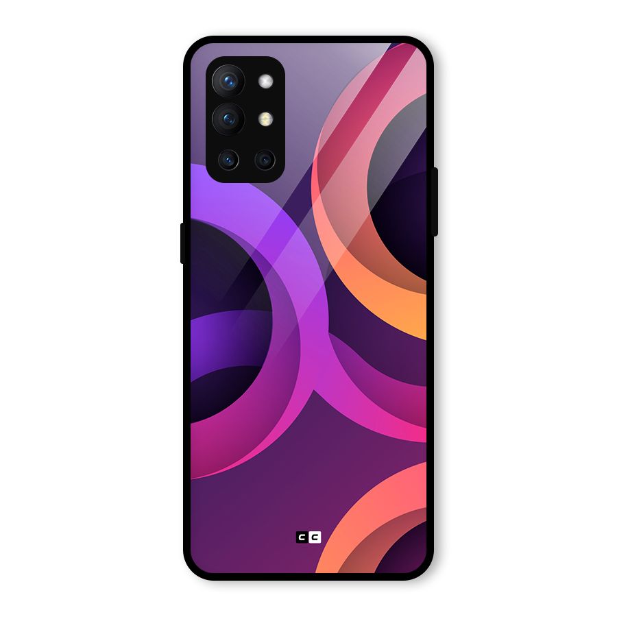 Gradient Rings Glass Back Case for OnePlus 9R